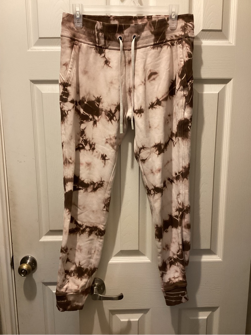 lululemon athletica pink and brown tie-dye top